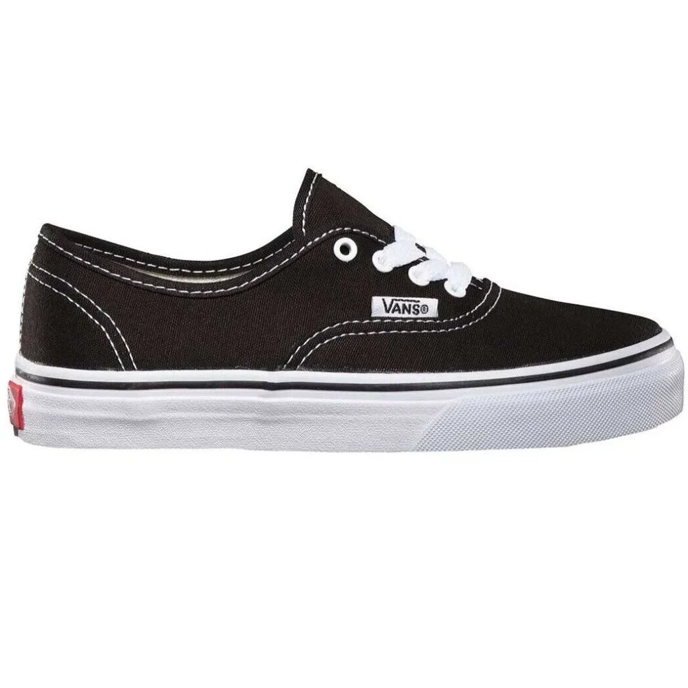 Vans Authentic Classic Black White Kids Sneakers - Picture 2 of 3